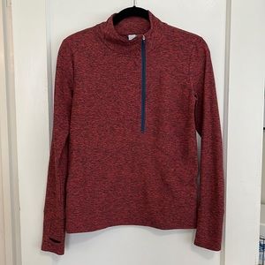 Oiselle long sleeve half-zip running/training top - pink/blue - size 6 - NWT